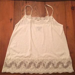 American Eagle cotton and lace tank